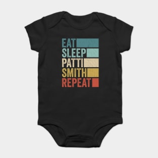 Funny Eat Sleep Patti Repeat Retro Vintage Baby Bodysuit